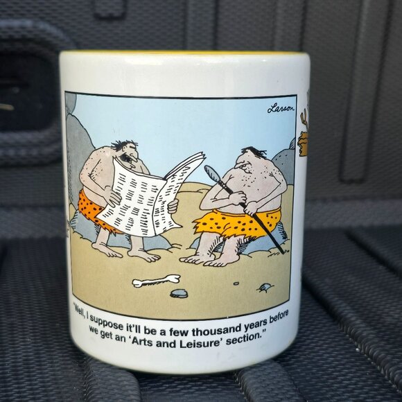 The Far Side Gary Larson Arts & Leisure Section Comic Mug 1996 Andrews McMeel - Picture 5 of 10